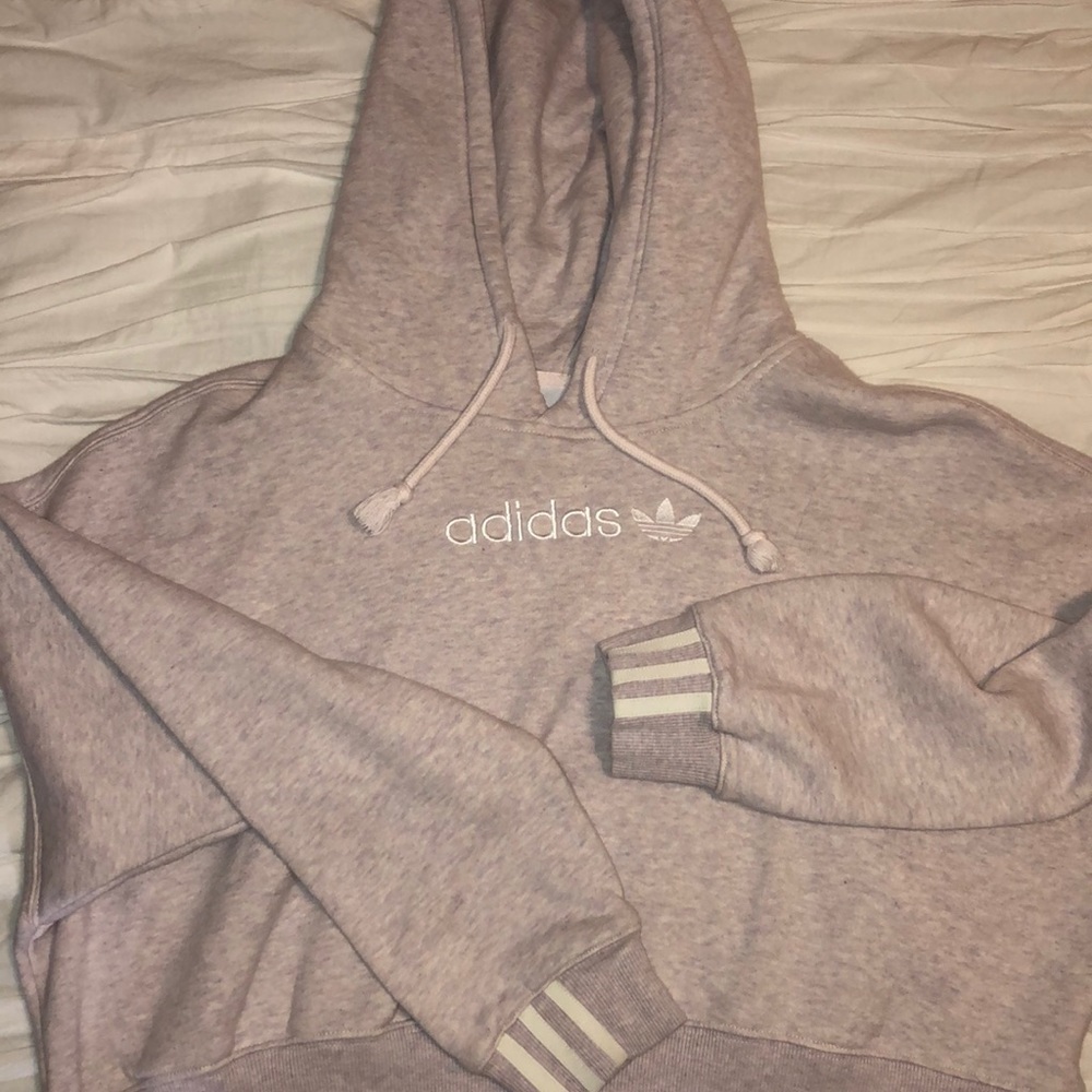 Adidas Cropped Hoodie Sweatshirt
